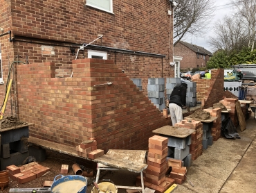 Single Story Extension Brickwork 